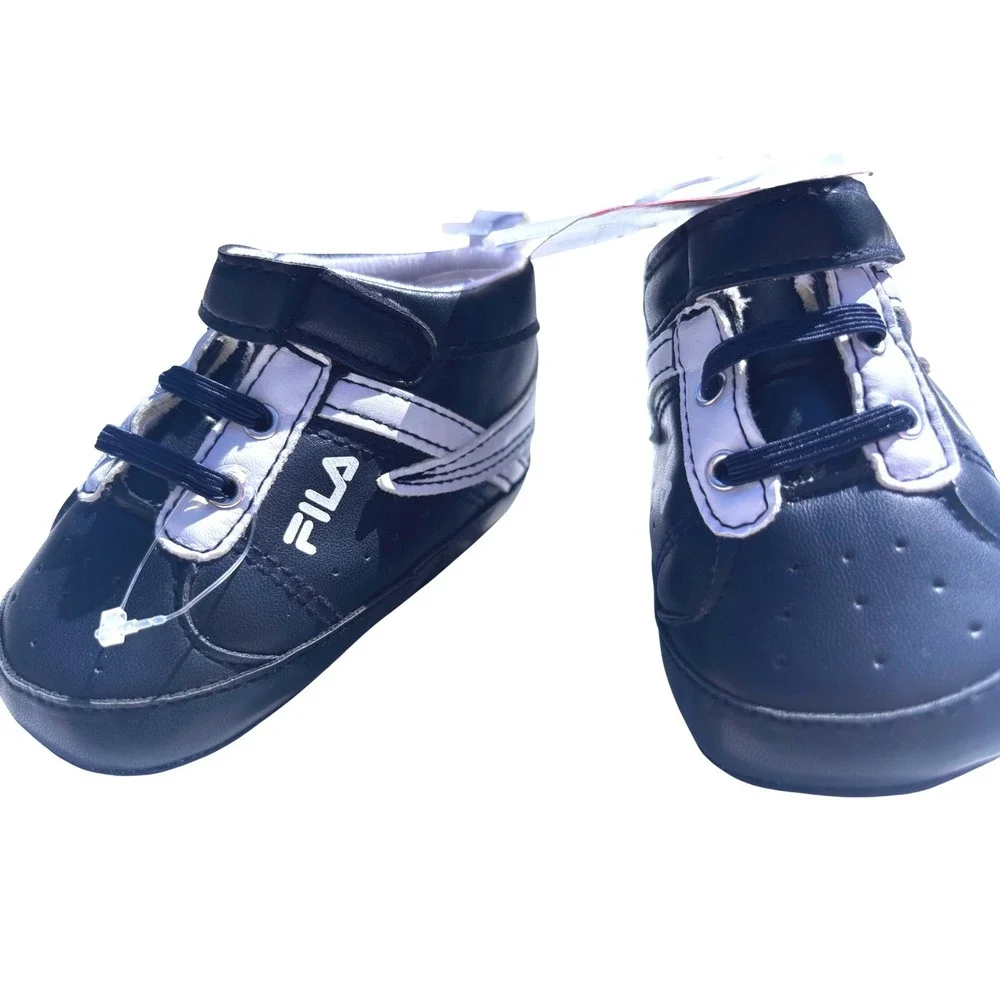 Fila Shoes Kids 9-12 Months Navy Blue New Hook and Loop Soft Sole Sneakers NWT